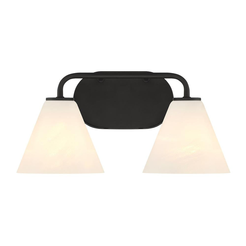 Blair 2-Light Bathroom Vanity Light in Matte Black