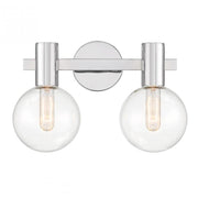 Wright 2-Light Bathroom Vanity Light in Chrome