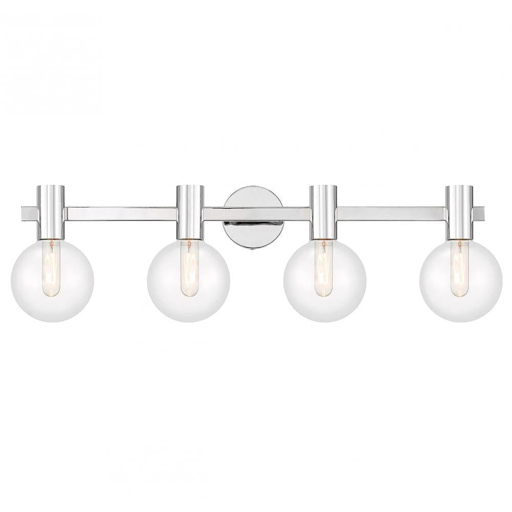 Wright 4-Light Bathroom Vanity Light in Chrome