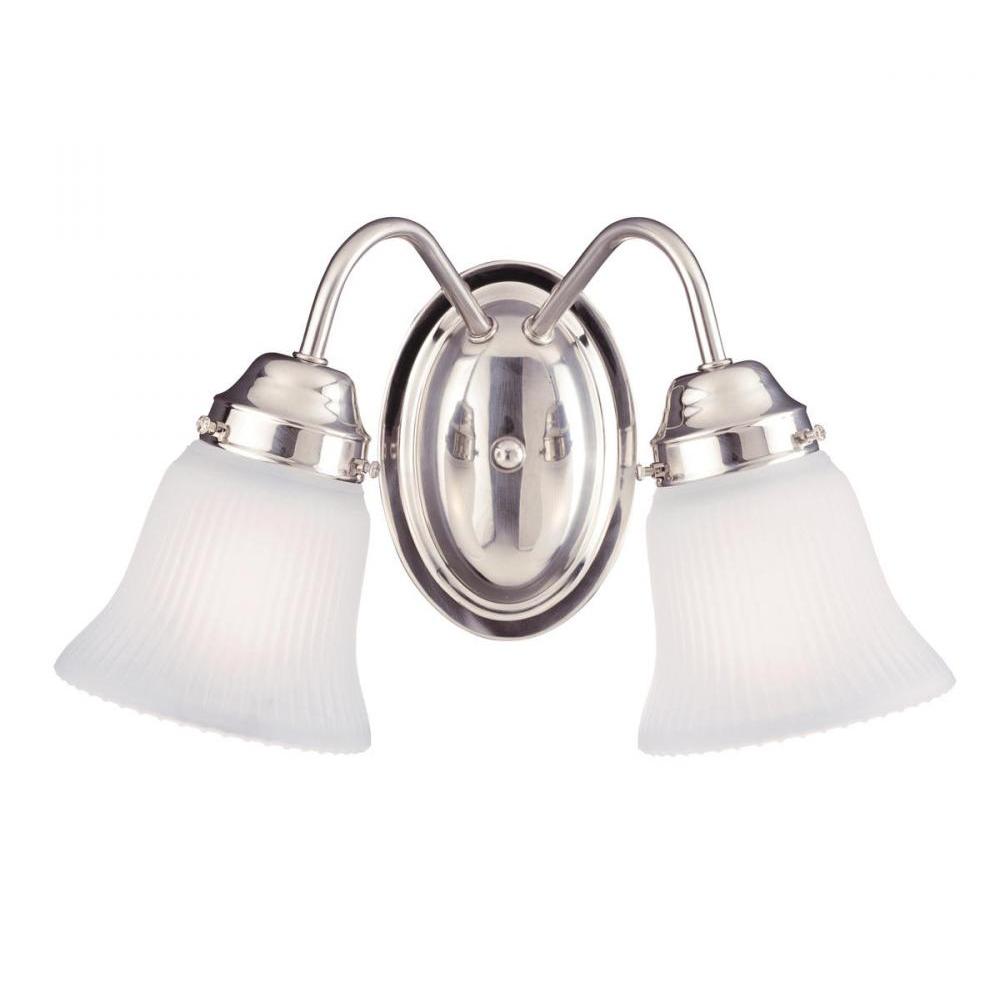 Brighton 2-Light Bathroom Vanity Light in Satin Nickel
