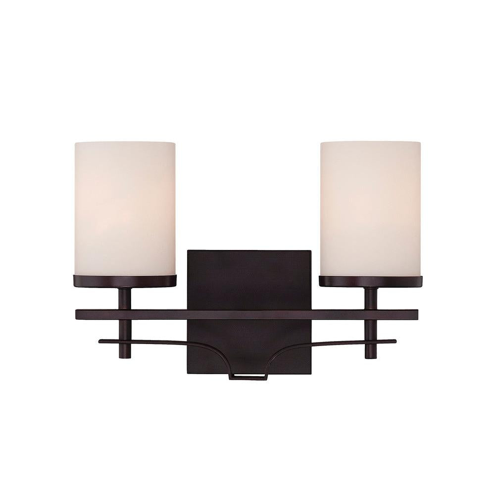 Colton 2-Light Bathroom Vanity Light in English Bronze