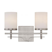 Colton 2-Light Bathroom Vanity Light in Satin Nickel