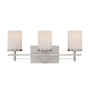 Colton 3-Light Bathroom Vanity Light in Satin Nickel