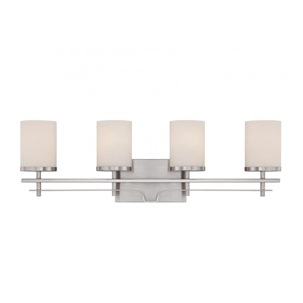 Colton 4-Light Bathroom Vanity Light in Satin Nickel