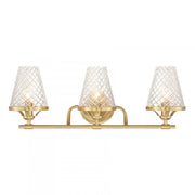 Candler 3-Light Bathroom Vanity Light in Warm Brass