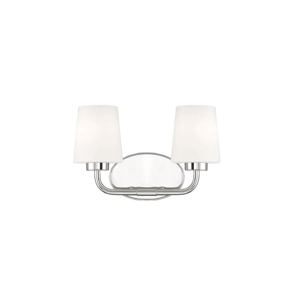 Capra 2-Light Bathroom Vanity Light in Polished Nickel