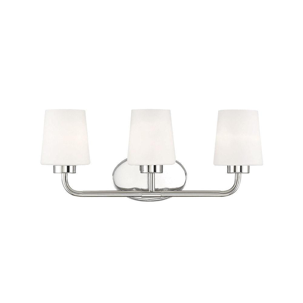 Capra 3-Light Bathroom Vanity Light in Polished Nickel