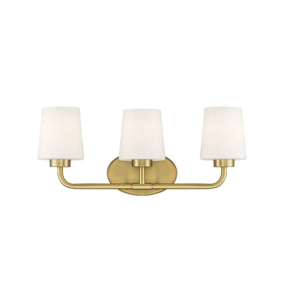Capra 3-Light Bathroom Vanity Light in Warm Brass