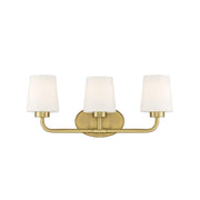 Capra 3-Light Bathroom Vanity Light in Warm Brass