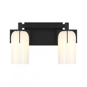 Caldwell 2-Light Bathroom Vanity Light in Matte Black