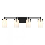 Caldwell 4-Light Bathroom Vanity Light in Matte Black