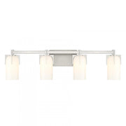 Caldwell 4-Light Bathroom Vanity Light in Satin Nickel