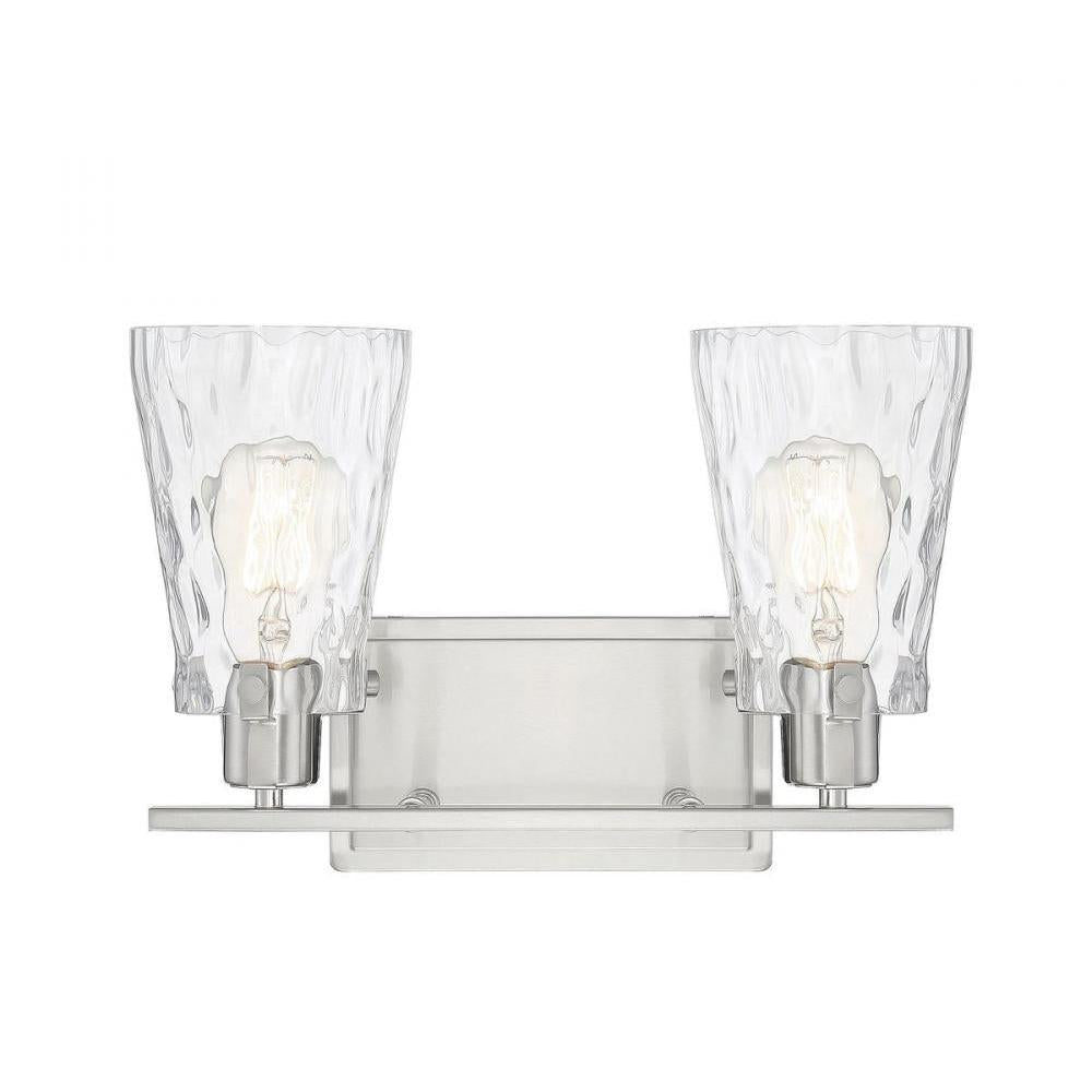 Vaughan 2-Light Bathroom Vanity Light in Satin Nickel