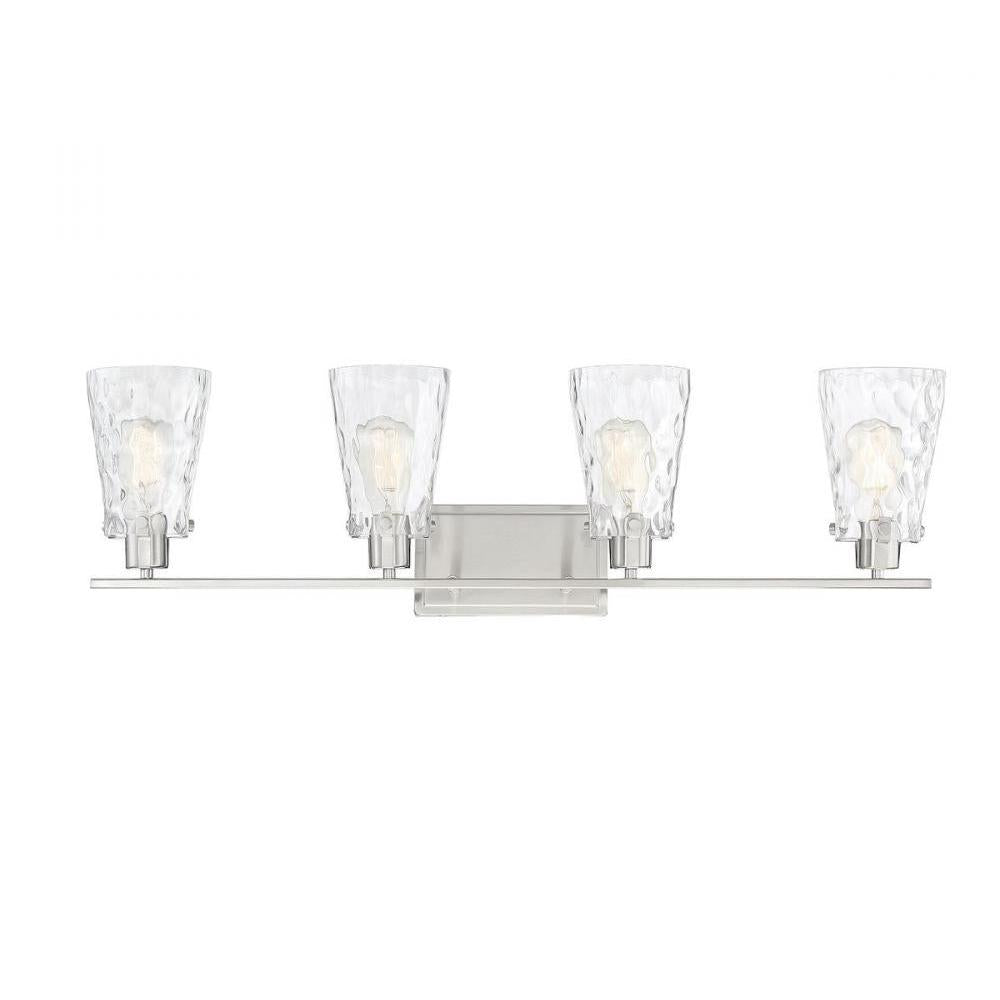 Vaughan 4-Light Bathroom Vanity Light in Satin Nickel