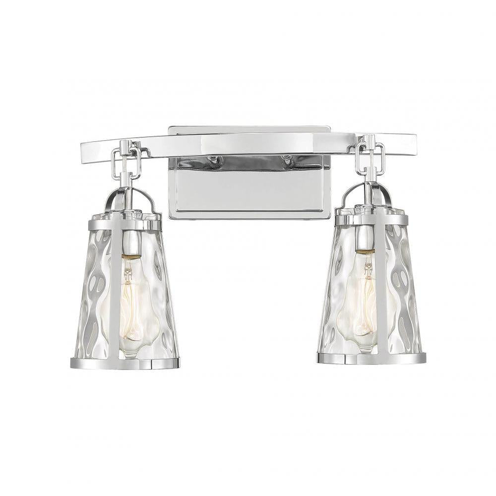 Albany 2-Light Bathroom Vanity Light in Polished Chrome