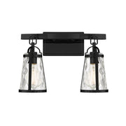 Albany 2-Light Bathroom Vanity Light in Black