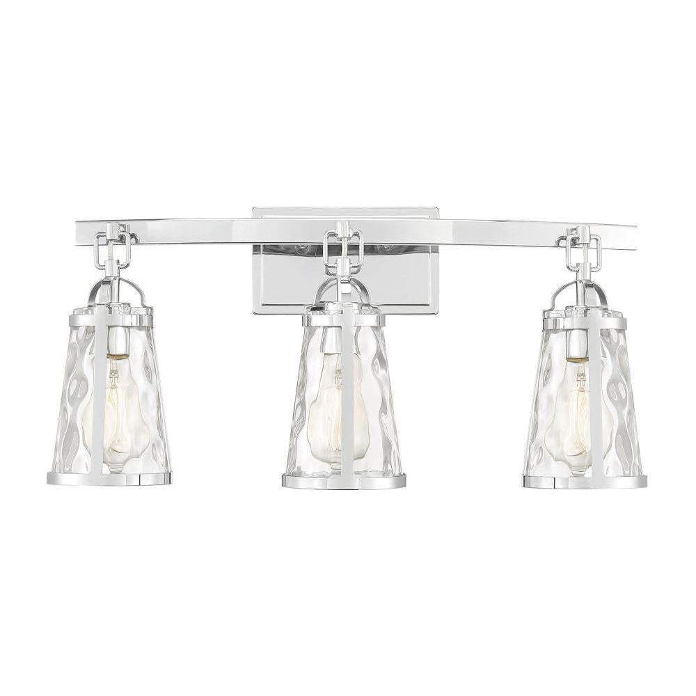 Albany 3-Light Bathroom Vanity Light in Polished Chrome