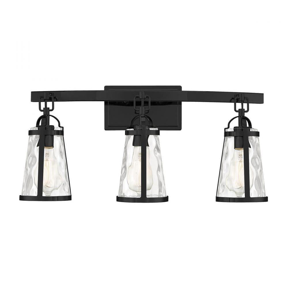 Albany 3-Light Bathroom Vanity Light in Black