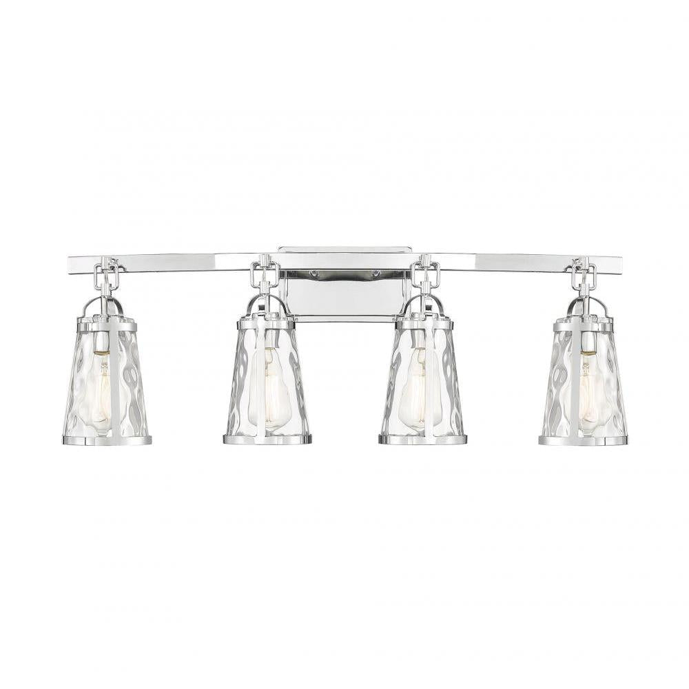 Albany 4-Light Bathroom Vanity Light in Polished Chrome