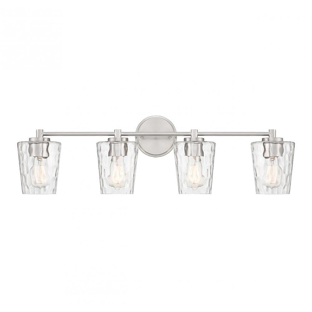 Ballas 4-Light Bathroom Vanity Light in Satin Nickel