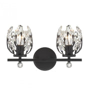 Moreno 2-Light Bathroom Vanity Light in Matte Black