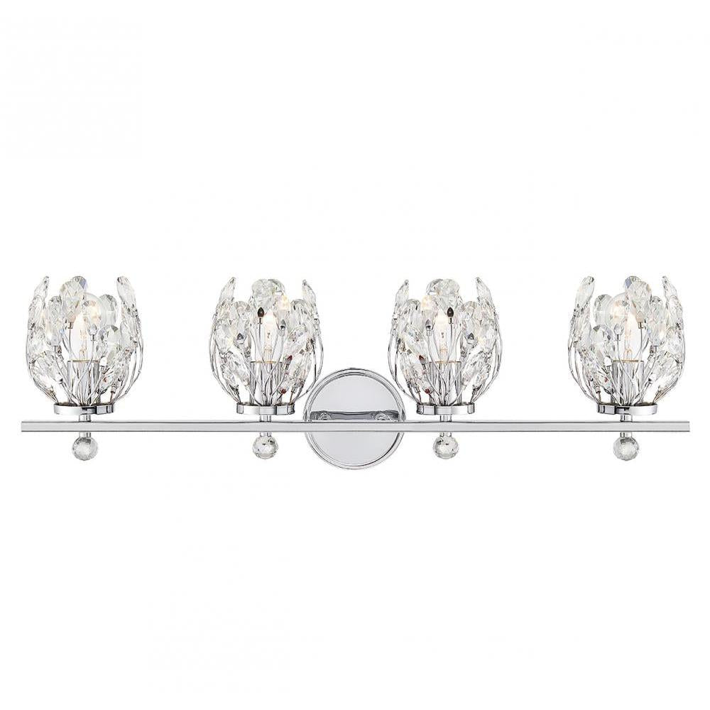 Moreno 4-Light Bathroom Vanity Light in Chrome