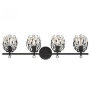 Moreno 4-Light Bathroom Vanity Light in Matte Black