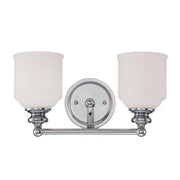 Melrose 2-Light Bathroom Vanity Light in Polished Chrome