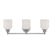 Melrose 3-Light Bathroom Vanity Light in Polished Chrome