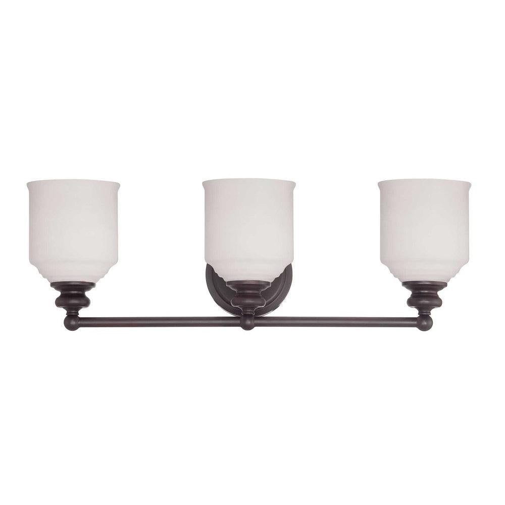 Melrose 3-Light Bathroom Vanity Light in English Bronze