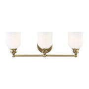Melrose 3-Light Bathroom Vanity Light in Warm Brass