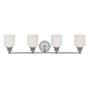 Melrose 4-Light Bathroom Vanity Light in Polished Chrome