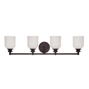 Melrose 4-Light Bathroom Vanity Light in English Bronze