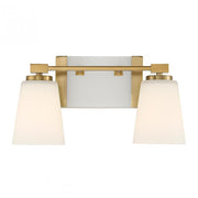 Darby 2-Light Bathroom Vanity Light in Warm Brass