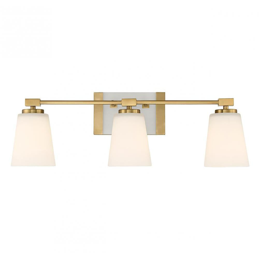 Darby 3-Light Bathroom Vanity Light in Warm Brass