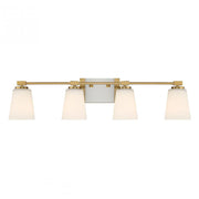 Darby 4-Light Bathroom Vanity Light in Warm Brass