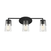 Sacremento 3-Light Bathroom Vanity Light in Black