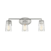 Sacremento 3-Light Bathroom Vanity Light in Satin Nickel