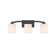 Whitney 3-Light Bathroom Vanity Light in Matte Black