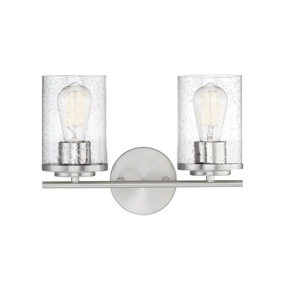 Marshall 2-Light Bathroom Vanity Light in Polished Chrome
