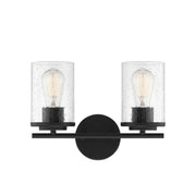 Marshall 2-Light Bathroom Vanity Light in 
Matte Black