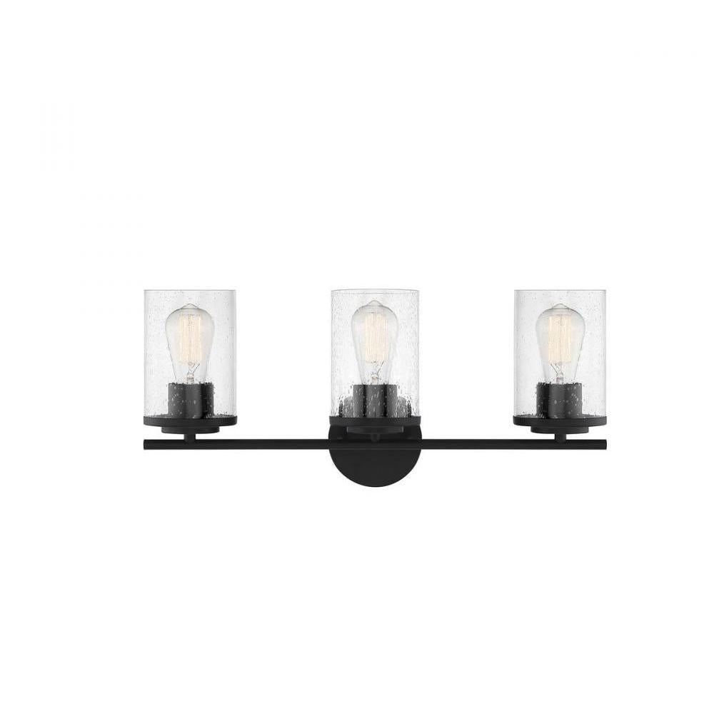 Marshall 3-Light Bathroom Vanity Light in 
Matte Black