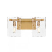 Genry 2-Light Bathroom Vanity Light in Warm Brass