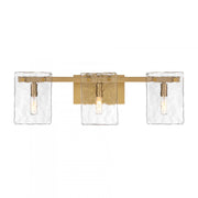 Genry 3-Light Bathroom Vanity Light in Warm Brass