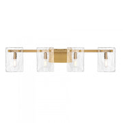 Genry 4-Light Bathroom Vanity Light in Warm Brass