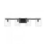 Genry 4-Light Bathroom Vanity Light in Matte Black