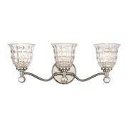 Birone 3-Light Bathroom Vanity Light in Polished Nickel