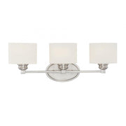 Kane 3-Light Bathroom Vanity Light in Satin Nickel