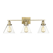 Drake 3-Light Bathroom Vanity Light in Warm Brass