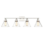 Drake 4-Light Bathroom Vanity Light in Polished Nickel